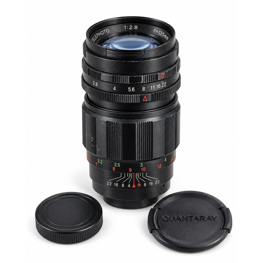Vintage Focal 135mm f/2.8 Telephoto Manual Focus M42 Lens Japan w/ Caps Screw On